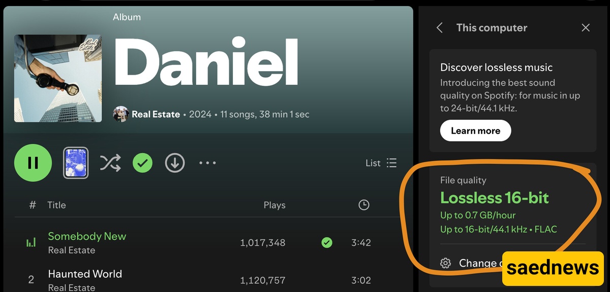 Spotify’s Lossless Listening