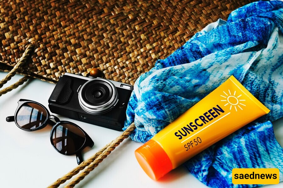 sunglasses and sunscreen