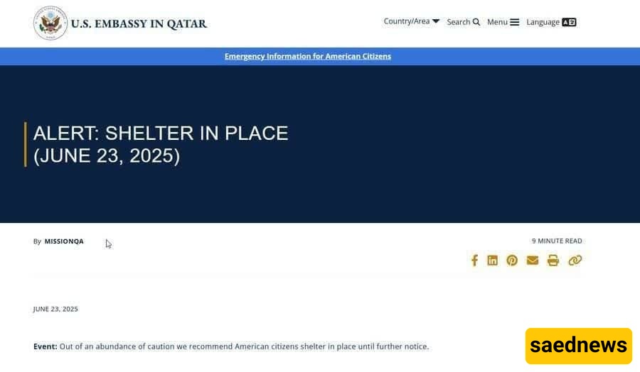 shleter alert in qatar