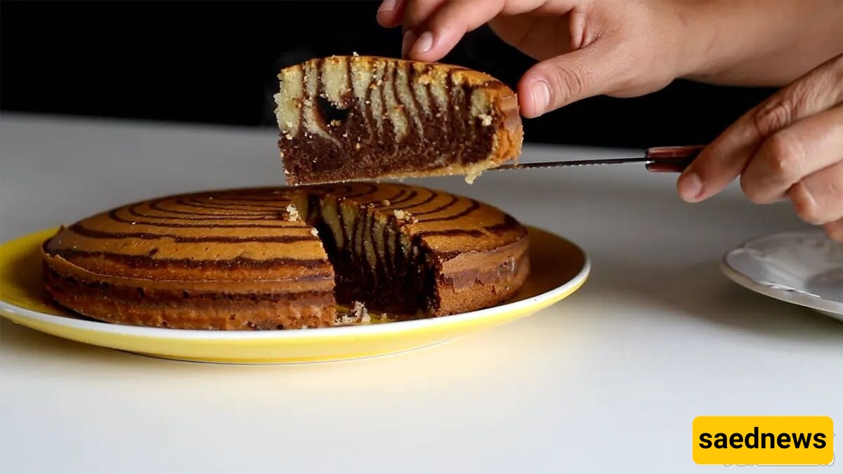 zebra cake in two colors