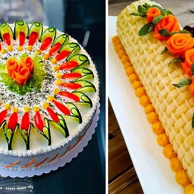 Creative Iranian Touches for Elegant Olivier Salad Presentation