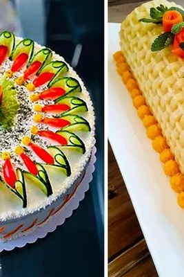 Creative Iranian Touches for Elegant Olivier Salad Presentation