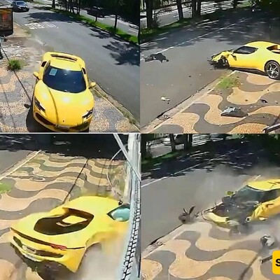 The Moment a $550,000 Ferrari Was Destroyed in a Horrific Crash