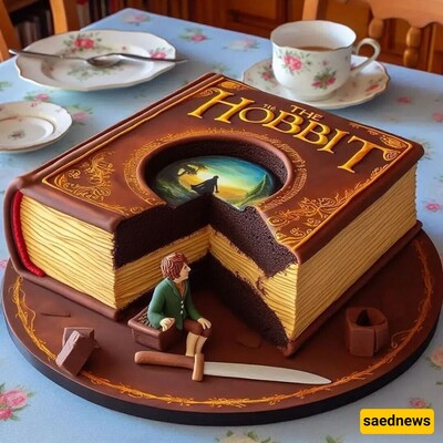 Amazing Creativity of AI in Designing Hobbit-Inspired Birthday Cakes in a Dwarven Forest Cabin