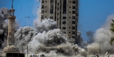 Israel Pounds Gaza Residential Tower Sheltering Hundreds of Displaced Families
