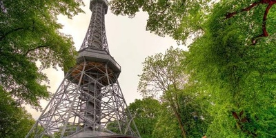 Where Is Petrin Tower Located and Who Designed It?