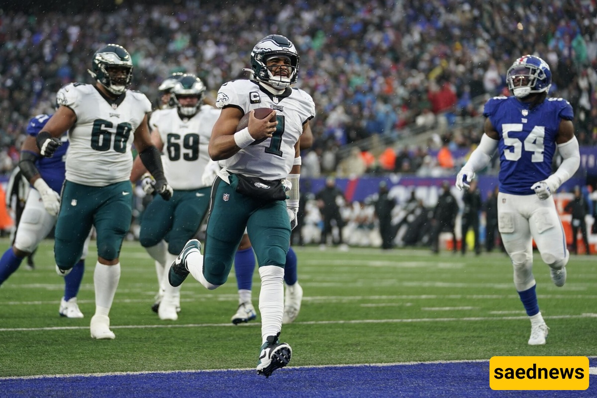 Jordan Davis, the 336-pound defensive powerhouse of the Philadelphia Eagles, did something NFL fans will remember for years. In Sunday night’s clash against the New York Giants, Davis recovered a blocked field goal and sprinted 61 yards for a touchdown, propelling the Eagles to a stunning 33–26 comeback victory.  It wasn’t just a touchdown — it was a statement. Davis’ combination of raw power, explosive speed, and unrelenting determination turned an ordinary special teams play into an unforgettable highlight. “I just saw the opening and ran,” Davis later said, modestly downplaying the feat that left commentators and fans in awe.  A GAME THAT COULD HAVE BEEN DISASTROUS  The Eagles entered the final quarter trailing the Giants 26–7, with many fans fearing a blowout loss. But momentum shifted in a heartbeat. A blocked field goal set the stage for Davis’ iconic run, the kind of play that instantly becomes a viral highlight across social media. “It was just instinct,” Davis said in postgame interviews, describing the adrenaline-fueled dash toward the end zone.  Analysts noted that this play could reshape perceptions of Davis, not only as a defensive juggernaut but also as a game-changing playmaker. With this touchdown, he joins a select group of NFL players who have managed to turn a special teams play into a career-defining moment.  RECORD-BREAKING SPEED FOR A POWERHOUSE  What makes this moment even more astonishing is Davis’ sheer speed. The 336-pound athlete reached a top speed of 18.59 mph during the run, making him the fastest player of his weight class in the NFL since tracking began in 2017. His offseason efforts, which included losing 26 pounds and a focused regimen of strength and sprint training, paid off spectacularly.  “This is the kind of athleticism that defies expectations,” said ESPN analyst Mike Tirico. “A man of that size moving with such quickness and agility is a rare sight, and the NFL will be talking about this for years.”  THE IMPACT ON THE EAGLES  Davis’ touchdown didn’t just thrill fans; it also kept the Eagles in the hunt for playoff contention. By overcoming a 19-point deficit, Philadelphia avoided a potentially morale-crushing loss and demonstrated that their defense, anchored by Davis, can make decisive game-changing plays.  Linebacker Jordan Hicks praised Davis’ impact: “That play showed exactly what we’ve been talking about all season — resilience, focus, and never giving up. It ignites the whole team.”  BEHIND THE SCENES: DEDICATION AND HARD WORK  Jordan Davis’ journey to this moment hasn’t been easy. Known for his relentless work ethic, Davis spent the offseason improving both his strength and speed. His commitment to conditioning and technique has transformed him from a standard defensive tackle into a rare hybrid athlete capable of making game-altering plays.  “He’s been putting in the hours, day after day,” said Eagles coach Nick Sirianni. “And when you see the results like tonight, it’s clear that all that effort matters. He’s not just big; he’s a true force on the field.”  REACTIONS FROM FANS AND ANALYSTS  Social media erupted after the play, with fans praising Davis’ combination of size, speed, and instinct. Twitter users called him a “real-life superhero” and a “monster of the NFL,” while highlight reels of the run quickly went viral. Sports analysts highlighted the significance of this moment in the context of the season, noting that the Eagles might have a new marquee player in Davis.  NFL.com commentator Jane Slater remarked, “This is one of those plays that instantly elevates a player into a national spotlight. Jordan Davis showed what true athleticism and game awareness can accomplish, and this isn’t just a one-time moment — it’s a preview of his potential for the entire season.”  WHAT THIS MEANS FOR THE REST OF THE SEASON  The Eagles now look forward to riding this momentum into their next games, confident in the playmaking abilities of Davis. Meanwhile, the Giants face the challenge of recalibrating their special teams and defensive strategies to prevent similar disasters.  As for Davis, the play is just another step in a season where he is quickly becoming one of the most exciting defensive players to watch. His rare combination of size, speed, and awareness makes him a constant threat to opponents, whether on defense or special teams.
