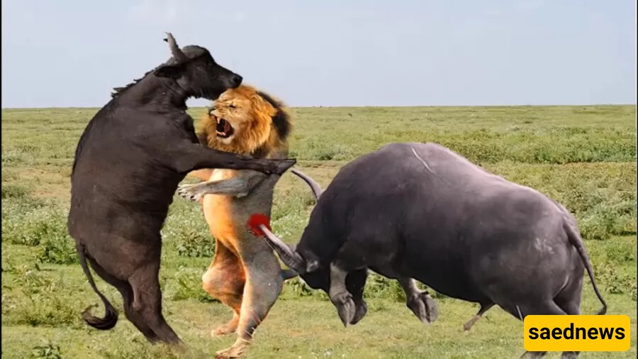 Wildlife Documentary of Animals / The Fierce and Breathtaking Battle Between a Lion and a Buffalo / A Good Friend is the Key to Everything! (Video)