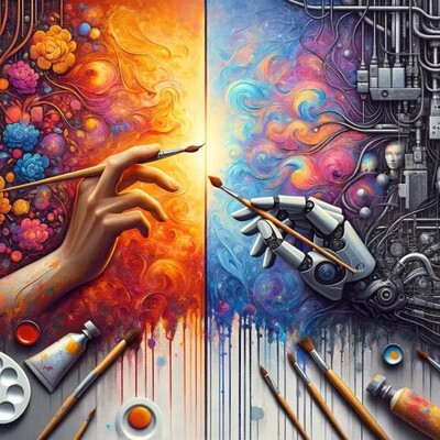 Artificial Intelligence Painting of Itself: When Technology Redefines Art