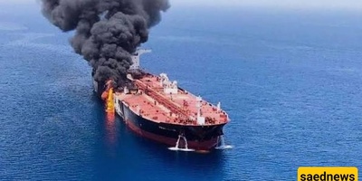 Massive Oil Tanker Strikes Mine and Catches Fire in the Strait of Hormuz, IRGC Says
