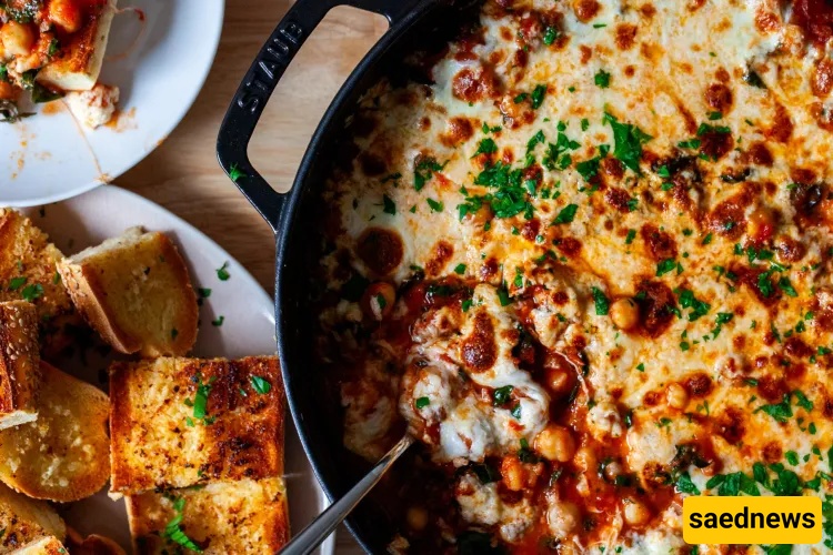 Ziti Chickpeas with Sausage & Kale — Pizza-Bean Magic in One Cheesy Pan
