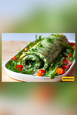 I Rolled an Omelet Like a Yule Log — Spinach, Cheddar & 15 Minutes to Brunch Drama!+VIDEO