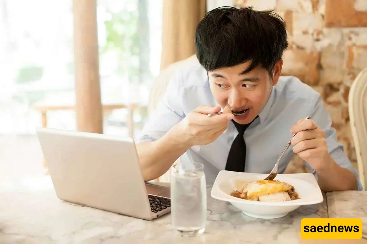 Not chewing food properly