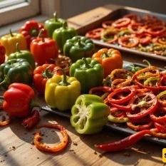 Three Common and Simple Methods for Drying Peppers!