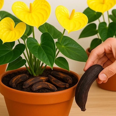 A Simple Method to Make Plants Bloom Using Banana Peels