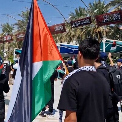 Palestinian Flag Emerges as Unifying Symbol Along Arbaeen Pilgrimage Path