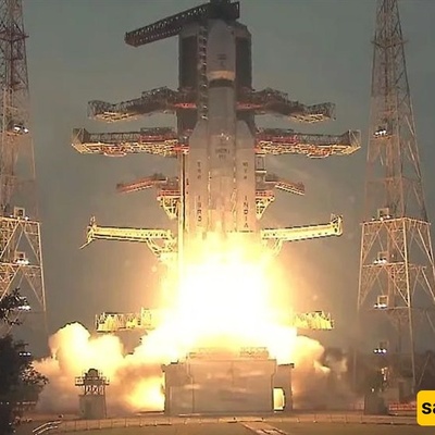 India Sends Navy Communications Satellite into Space Aboard LVM3 Rocket