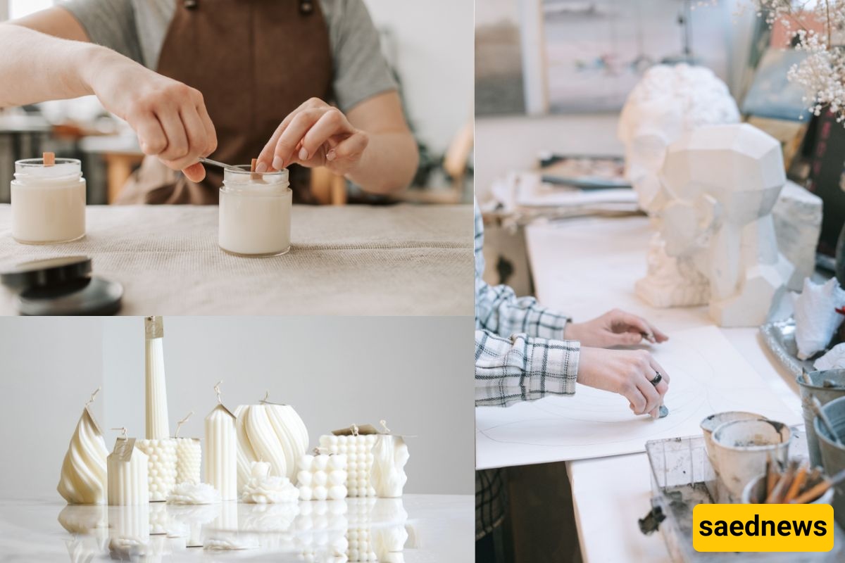 Young Person Crafting at Desk