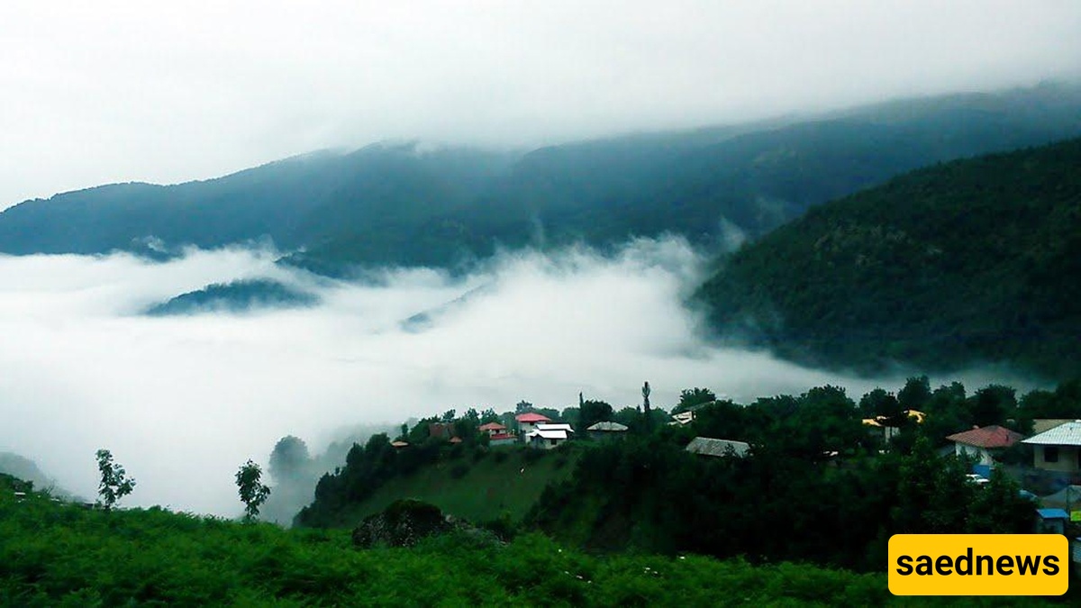 Javaherdeh Village: Where Lush Forests Meet the Misty Sky