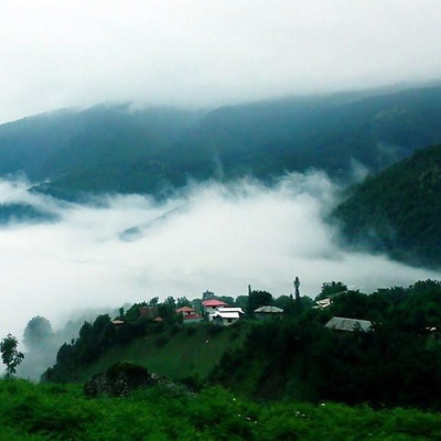 Javaherdeh Village: Where Lush Forests Meet the Misty Sky