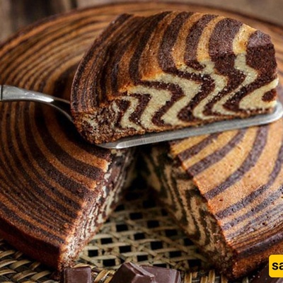 How To Make Fluffy And Delicious Zebra Cake In Two Colors
