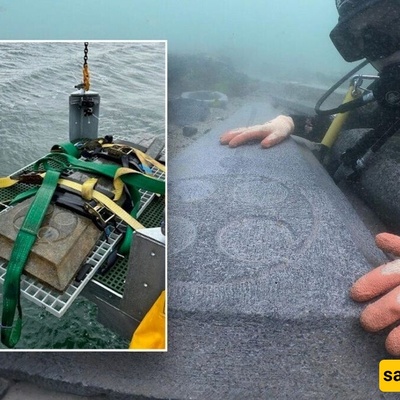 Images of Gravestones Preserved for 800 Years in the Depths of the Sea