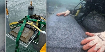 Images of Gravestones Preserved for 800 Years in the Depths of the Sea