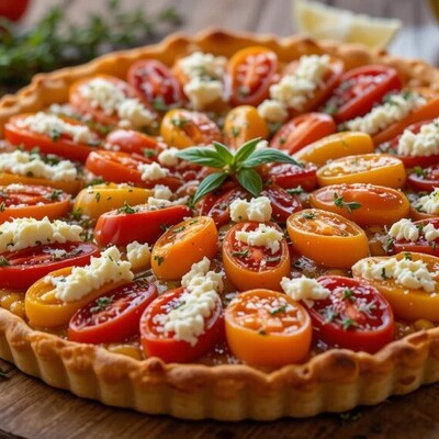 How to Make Tomato and Cheese Tart: A Delicious and Colorful Appetizer !