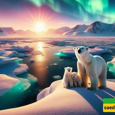 Aurora Dance and a Bear with Its Prey Lighting Up the Sky—A Breathtaking Moment