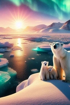 Aurora Dance and a Bear with Its Prey Lighting Up the Sky—A Breathtaking Moment