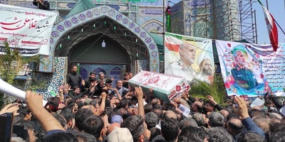 Assassinated I.R.G.C. Commander Gholamali Rashid laid to Rest in His Hometown