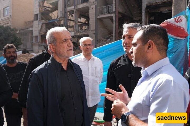 Pezeshkian Visits Areas Targeted In Israeli Attacks