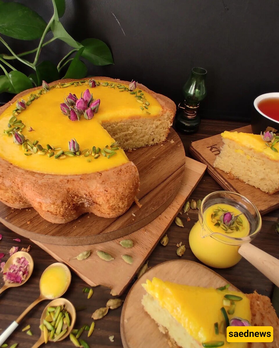 Recipe for Colorful Saffron Cake That Will Take You Back to Your Childhood + Video