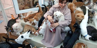 The Strange Life Of An Omani Woman Living With 500 Cats And Dogs At Home