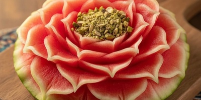 Beautiful Watermelon Rose Decoration for Yalda Night + Video