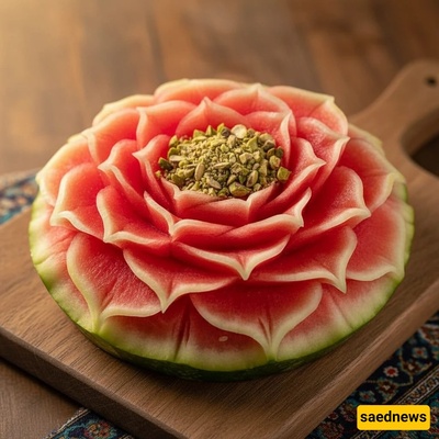 Beautiful Watermelon Rose Decoration for Yalda Night + Video