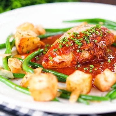 Recipe for Juicy and Delicious Chicken Kebab with Tomato Paste at Home