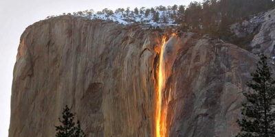 A Look at the Extraordinary Scene of Horsetail Fall “Firefall” in California, an Event That Occurs Only for a Few Moments Each Year