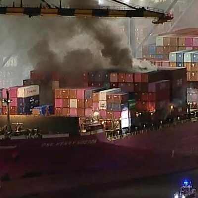 Fire Erupts on Cargo Ship at Port of Los Angeles!