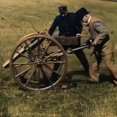 Colorized Footage of the Inventor Testing the World’s First Machine Gun in 1897
