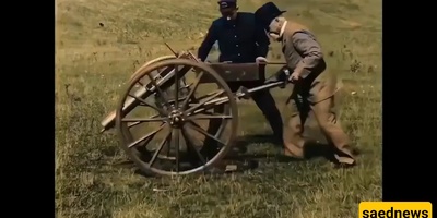 Colorized Footage of the Inventor Testing the World’s First Machine Gun in 1897