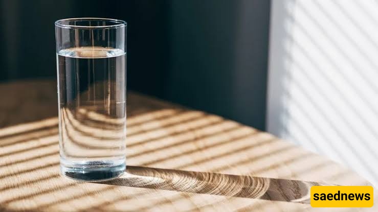 a glass of water