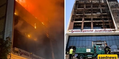 VIDEO: Fire Engulfs Commercial Shops in Baghdad
