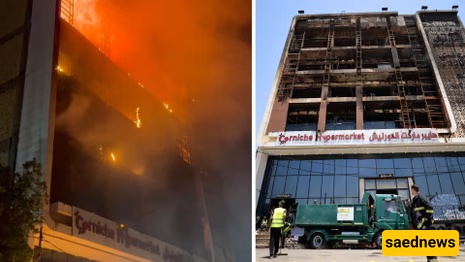 VIDEO: Fire Engulfs Commercial Shops in Baghdad