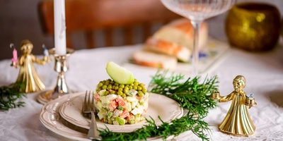 How to Make Russian Salad with Dill and Green Onions