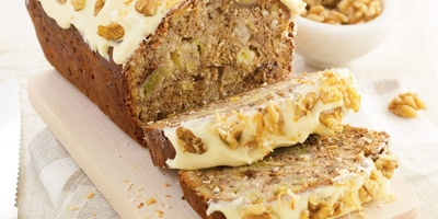 How to Make Banana Cake with Sweet Walnut Coconut Cream Topping