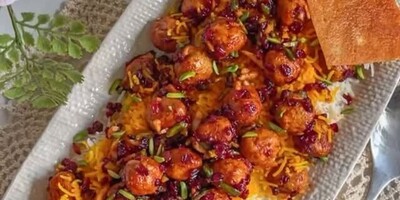 Recipe of Delicious and Unique Barberry Rice with Chicken Meatballs+ Video