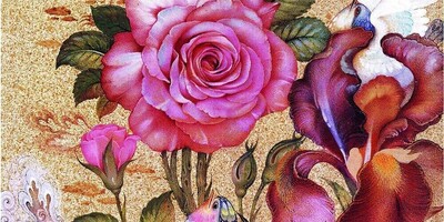 Miniature Painting of Flowers and Birds!