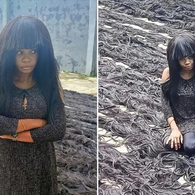 This Woman Has The Longest Wig in The World