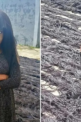 This Woman Has The Longest Wig in The World
